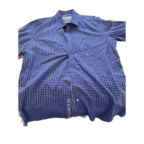 Robert Graham Men’s Button Down Shirt-tailored Fit Size 46/18 XL - Picture 6 of 10